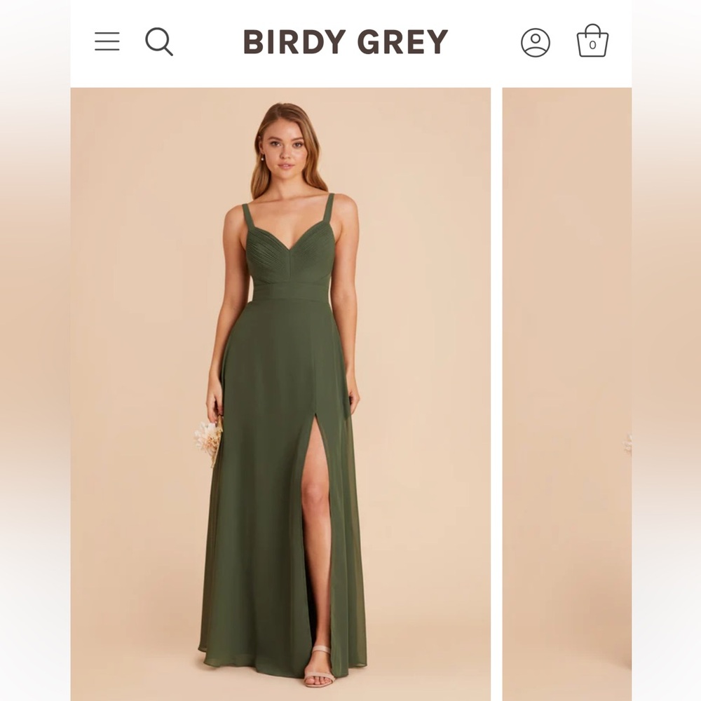 Birdy Grey Olive Maxi Dress with Slit - Bridesmaid Dress